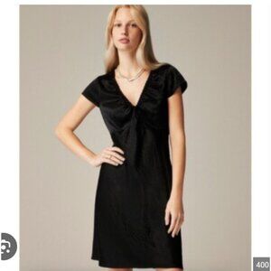 J.CREW Short Sleeve Slip Dress Womens 8 Black Short Little Black Dress Evening